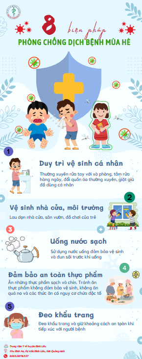 KHUYẾN CÁO ĐỂ PHÒNG CHỐNG DỊCH BỆNH TRONG MÙA HÈ