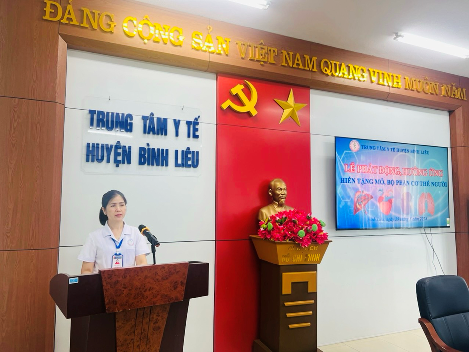 Tổ chức Lễ phát động hưởng ứng “Đăng ký hiến tặng mô, bộ phận cơ thể người” tại Trung tâm y tế huyện Bình Liêu