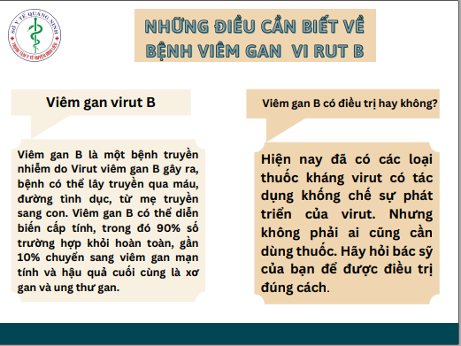 NHỮNG ĐIỀU CẦN BIẾT VỀ BỆNH VIÊM GAN VIRUT B